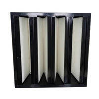 High efficiency V-shaped dense pleated filter