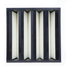 High efficiency V-shaped dense pleated filter