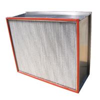 High temperature resistant high efficiency filter with partition